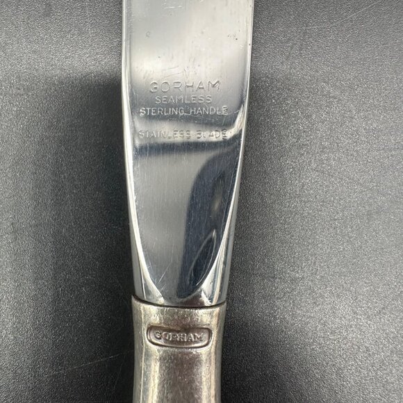 Vintage Gorham Stardust Butter Knives 1950s Sterling Handle Stainless Blade Mid - Picture 5 of 9